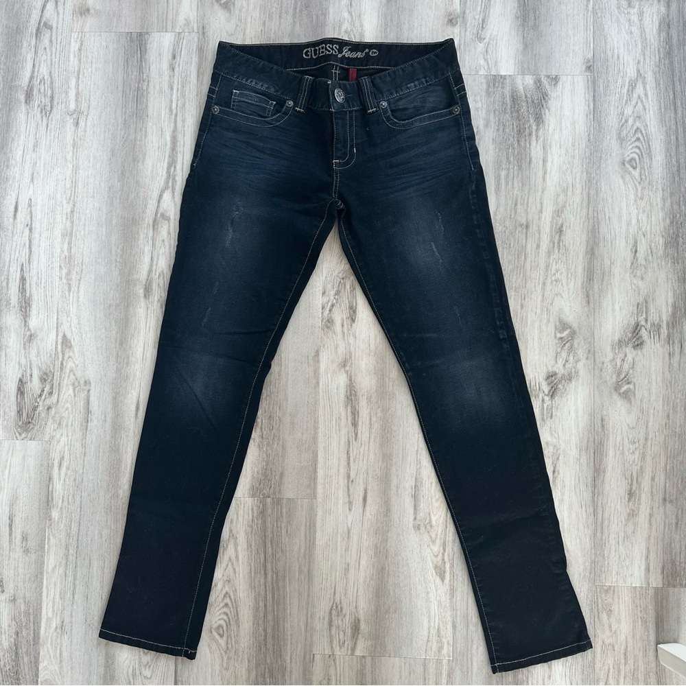 GUESS women’s black jeans size 30 distressed